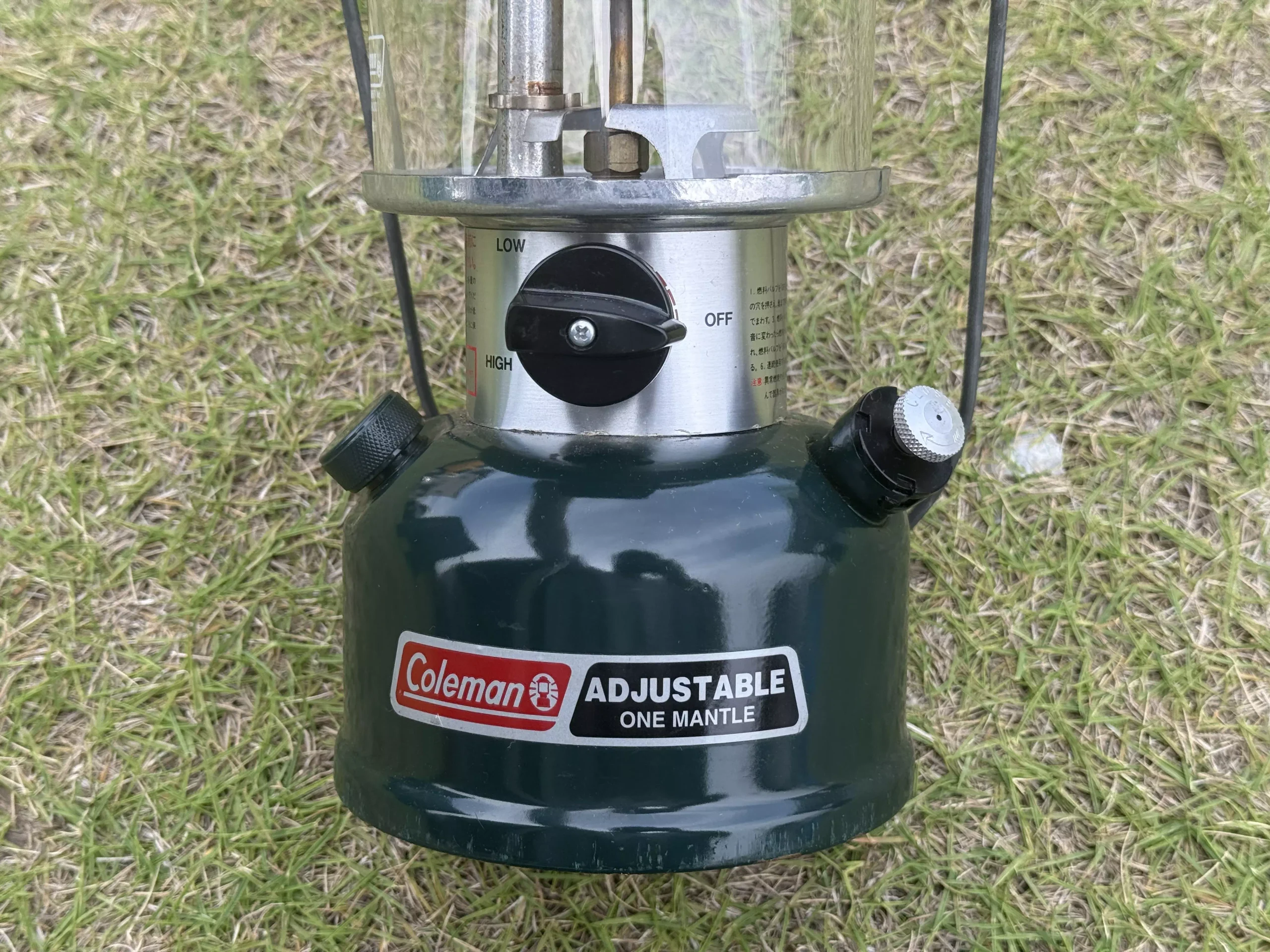 Colemanのワンマントルランタン 286A ADJUSTABL（95年製）のグリーンカラー　デカール
