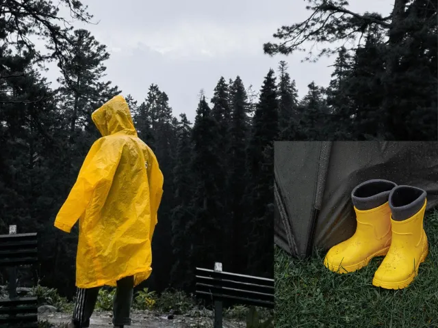 急な雨に備えてレインウェアを用意する